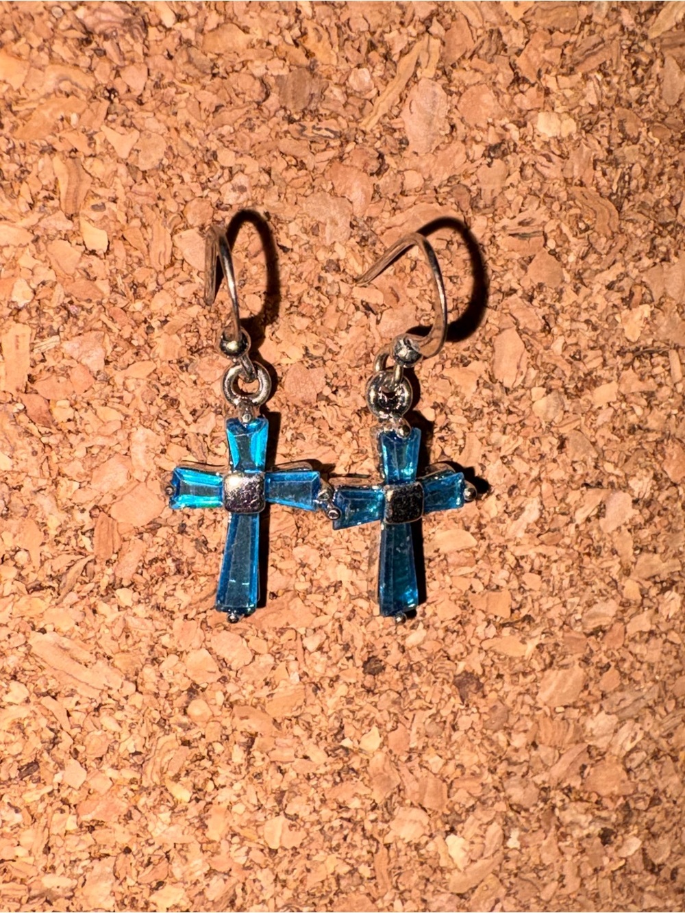 Blue Cross Drop Earrings - Women Jewelry